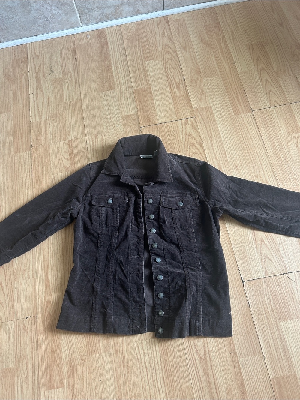 Chico's Men's Dark Brown Corduroy Shirt Jacket